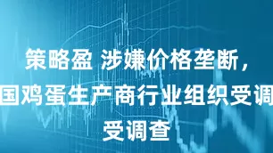 策略盈 涉嫌价格垄断，韩国鸡蛋生产商行业组织受调查